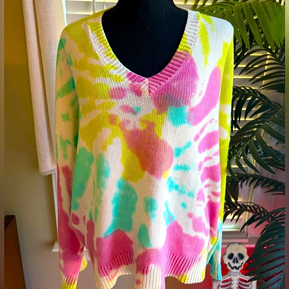 Lisa Todd Tie Dye Sweater- just like new❤️ xl cotton blend🩷 - Picture 2 of 16